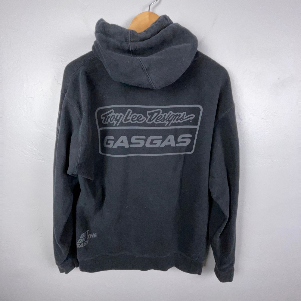 Troy Lee Designs Hoodie Men M Black GasGas Motocross Racing Graphic Sweatshirt - Picture 2 of 12